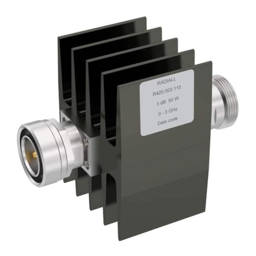 ATTENUATOR: 7-16 3DB 3GHZ 50W 50
