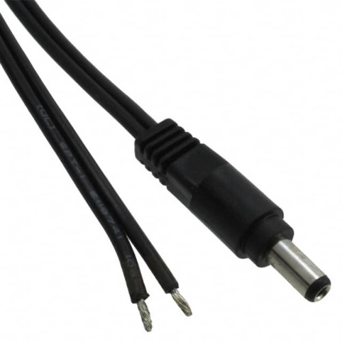 PLUG DC MOLDED 18AWG 2.5MM 2'
