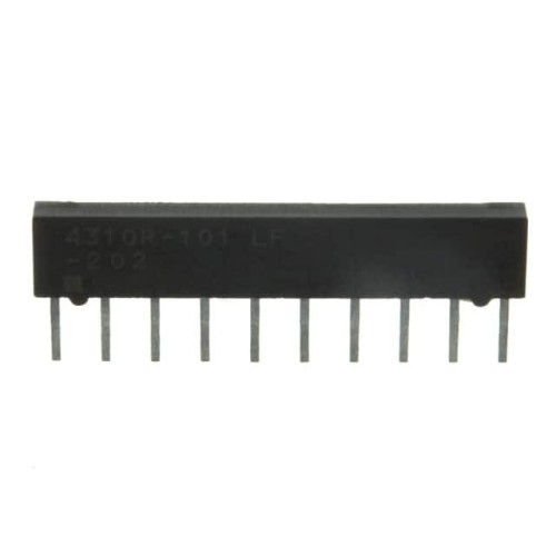 RES ARRAY 5 RES 820 OHM 10SIP