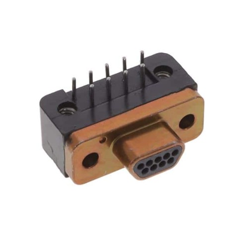 CONN MICRO-D PLUG 9POS R/A SLDR