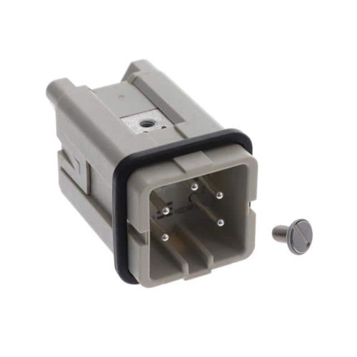 INSERT MALE 4POS+1GND SCREW
