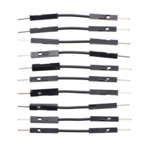 JMPR WIRE 10-PACK M-M 1" BLACK