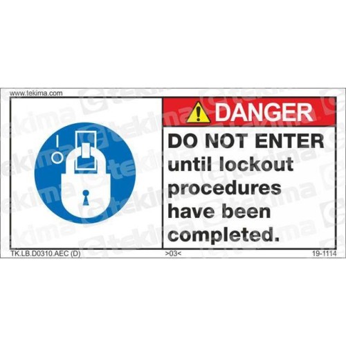 DANGER LABEL, 12 PCS/PACK