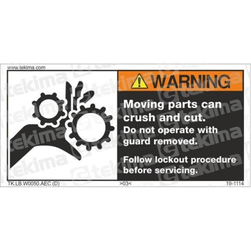 WARNING LABEL, 12 PCS/PACK