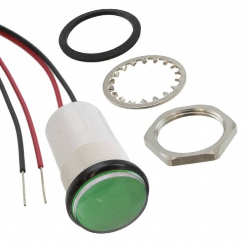 LED PNL MT 11/16" 24V WT GREEN