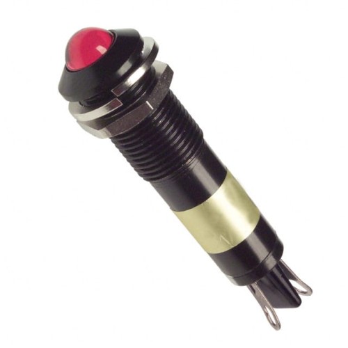 LED PNL MT 9MM 6V BLACK RED