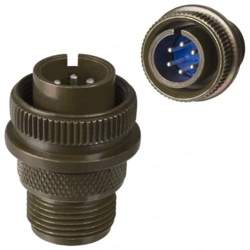 CONN PLUG MALE 6P SILV SLDR CUP