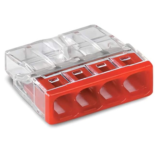 PUSHWIRE SPLICING CONNECTOR; 4-
