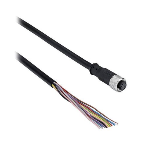 M12 12 PIN STRAIGHT FEMALE CONNE