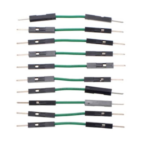 JMPR WIRE 10-PACK M-M 1" GREEN