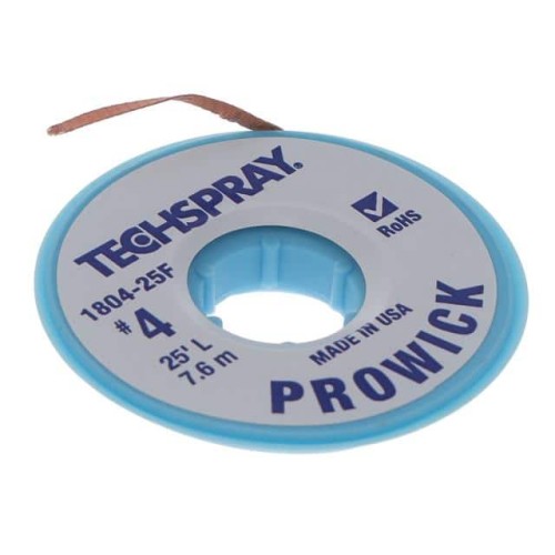 DESOLDER BRAID ROSIN 0.098" 25'