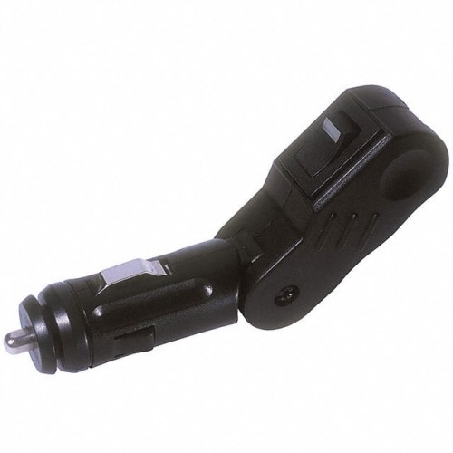 AUTO PWR PLUG 12V 5A W/LED BLACK
