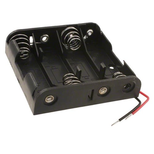 BATT HOLDER AA 4 CELL 6" LEADS