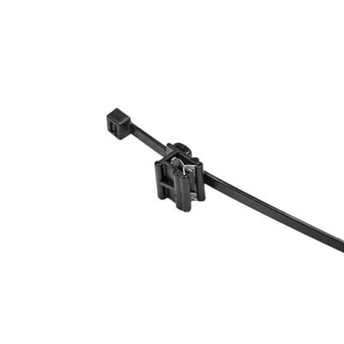 CABLE TIE HLDR SGL EDGE MNT BLK