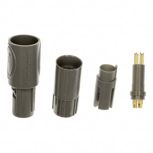 CONN PLUG MALE 6P GOLD SLDR CUP