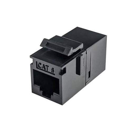 CAT6 BLACK KEYSTONE COUPLER, 1EA
