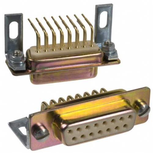 CONN D-SUB RCPT 15POS R/A SLDR