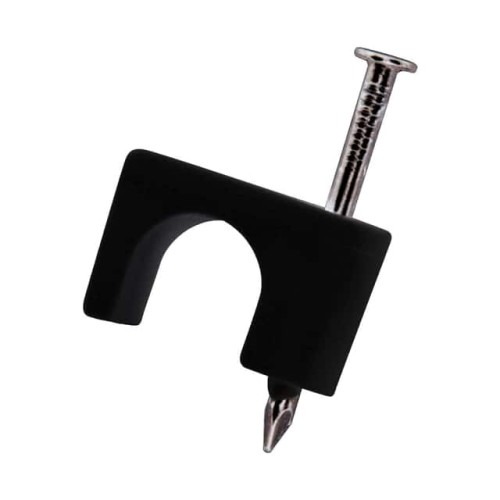 CABLE CLIPS RG6 BLACK