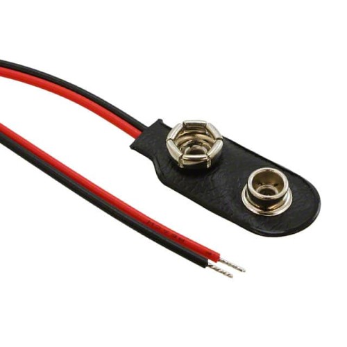 BATT CONN SNAP 9V 1 CEL 3" LEADS