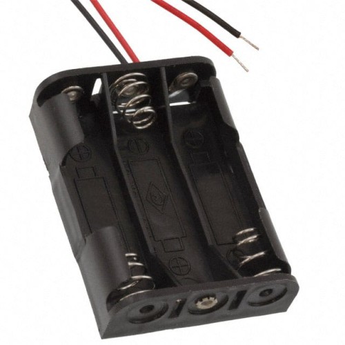BATT HOLDER AAA 3 CELL 6" LEADS