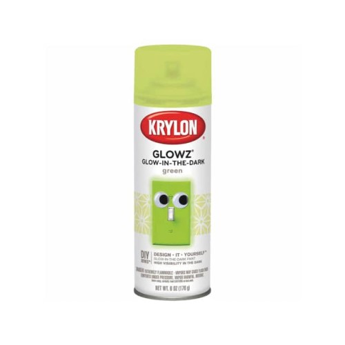 KRYLON GLOWZ PAINT GLOW GREEN