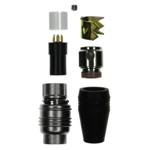 CONN PLUG FMALE 4P GOLD SLDR CUP