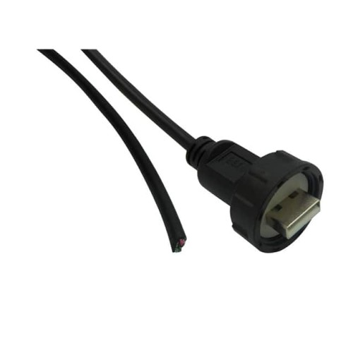 CBL USB2.0 A PLUG-OPN W/COUPL 6'