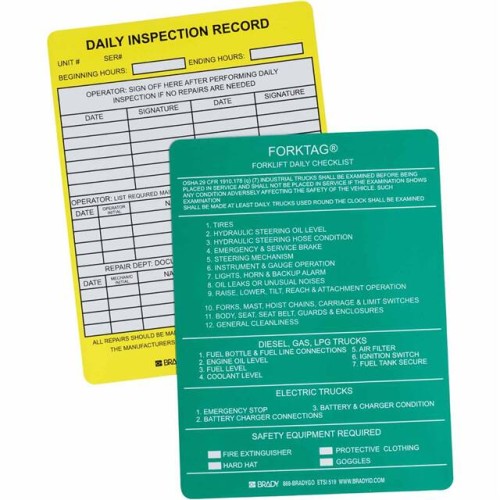 FORKLIFT TAG INSERTS