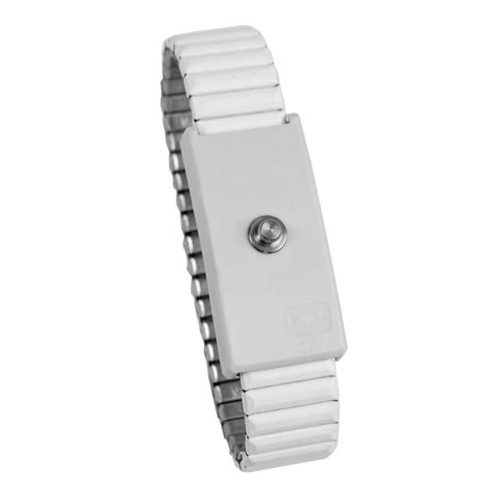 WRISTBAND, JEWEL, ADJ METAL, WHI