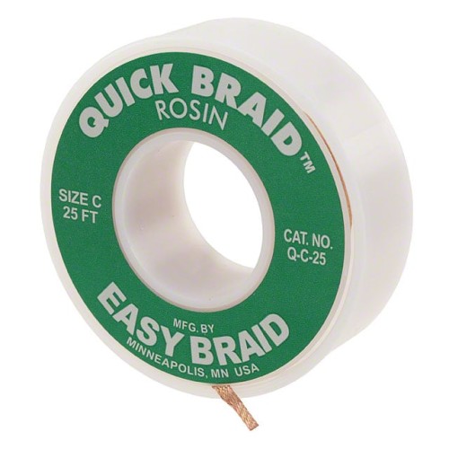 DESOLDER BRAID ROSIN 0.075" 25'