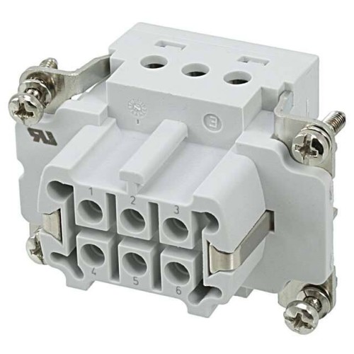 INSERT FEMALE 6POS+1GND SCREW