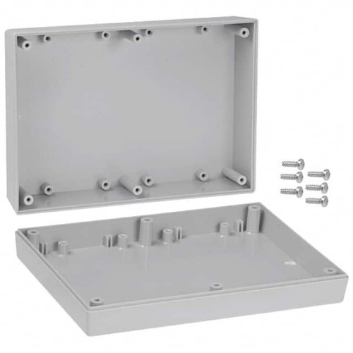 BOX ABS GRAY 6.880"L X 4.880"W