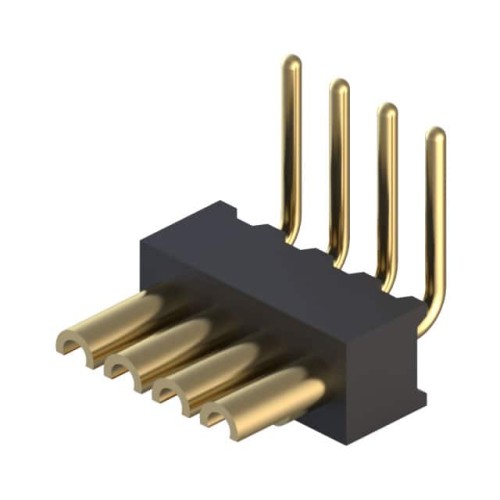 CONN HDR STRIP SOLDER 4POS GOLD