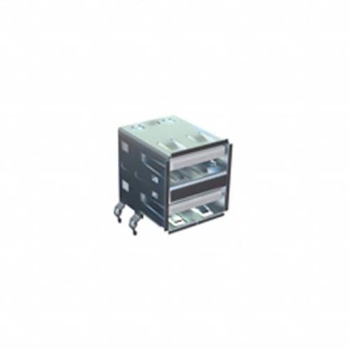 CONN RCPT USB2.0 TYPEA STACK R/A