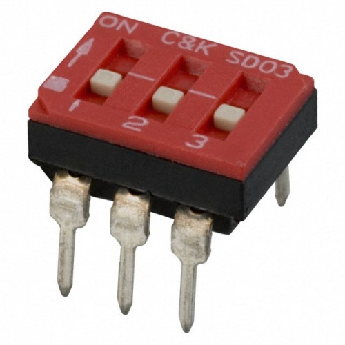 SWITCH SLIDE DIP SPST 100MA 25V