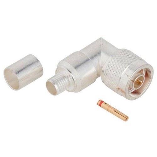 CONN N PLUG R/A 50 OHM CRIMP