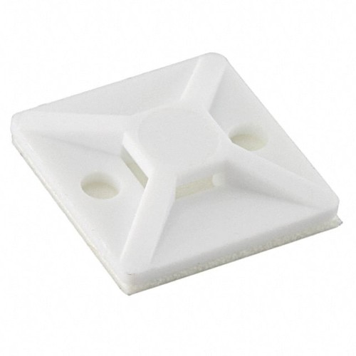 CABLE TIE HLDR QUAD ADH WHITE