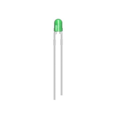 LED GREEN DIFF 3MM T1 TH