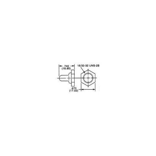 TOGGLE SWITCH BOOT SEAL RED 15/