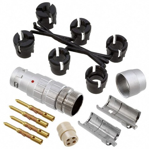 CONN PLUG MALE 4POS GOLD CRIMP