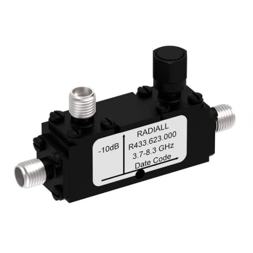 COUPLER: SMA 3.7-8.3GHZ 10DB FLA