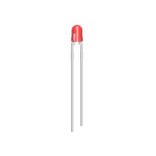 LED DEEP RED DIFF 3MM T1 TH