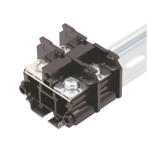 RAIL TERM BLK FEED THRU 6-18AWG