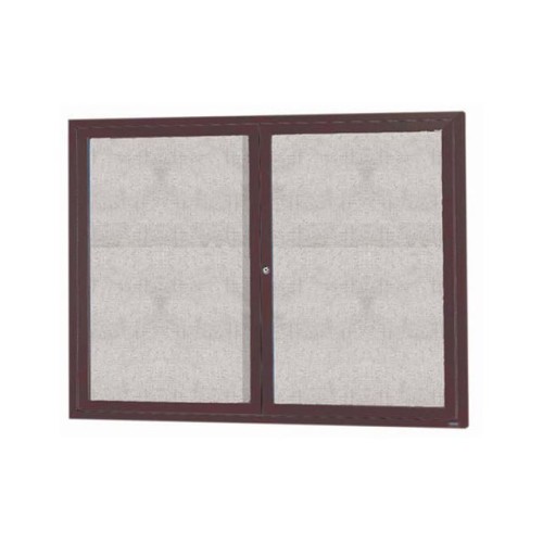 2 DOOR ALUMINUM FRAMED ENCLOSED