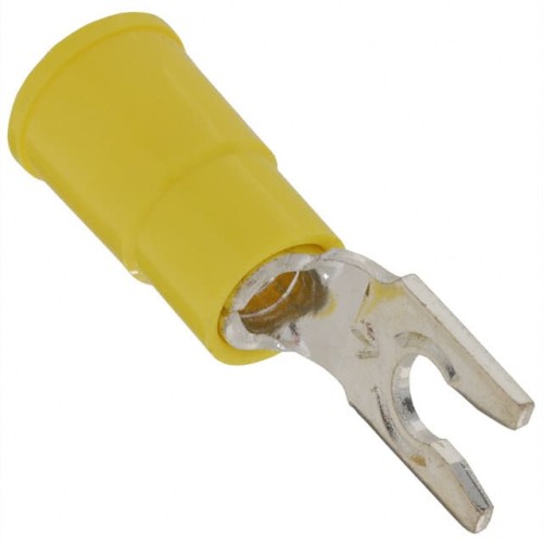 CONN SPADE TERM 10-12AWG #6 YEL