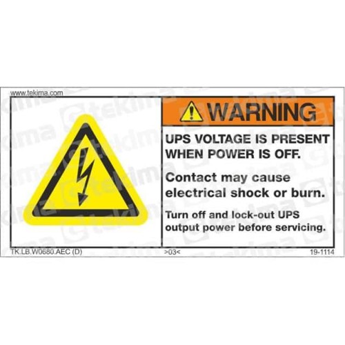 WARNING LABEL, 12 PCS/PACK