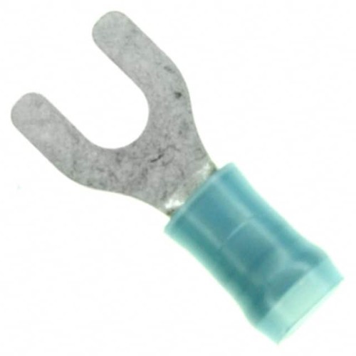 CONN SPADE TERM 14-16AWG #8 BLU