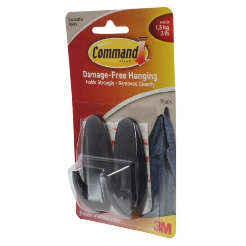 MEDIUM BLACK DESIGNER HOOKS