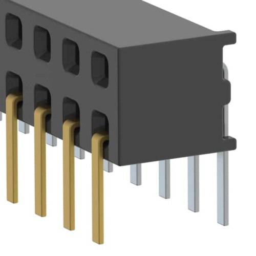CONN RCPT 16P 0.079 GOLD PCB R/A