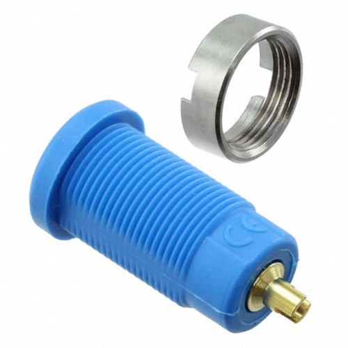 CONN BANANA JACK SOLDER BLUE